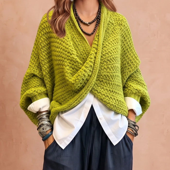 Celia | Maglione Incrociato in Maglia