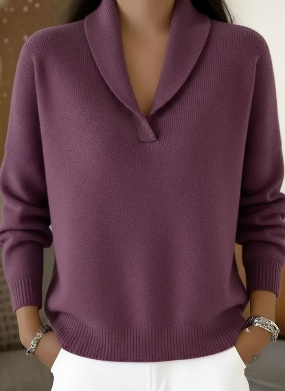 Elise Maglione V-Neck Confortevole – Comprane Uno, Prendi Il Secondo Gratis