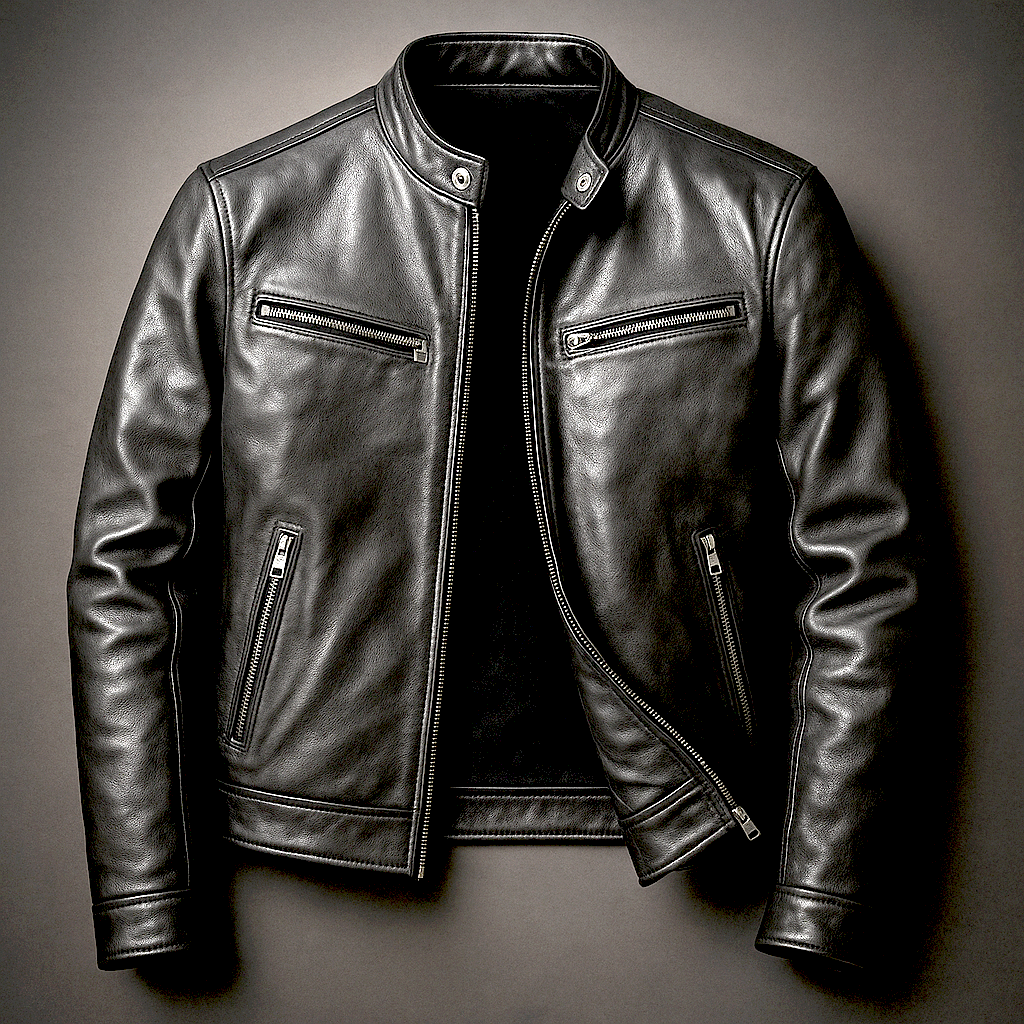 BRIXTON | Giacca vintage in pelle con zip