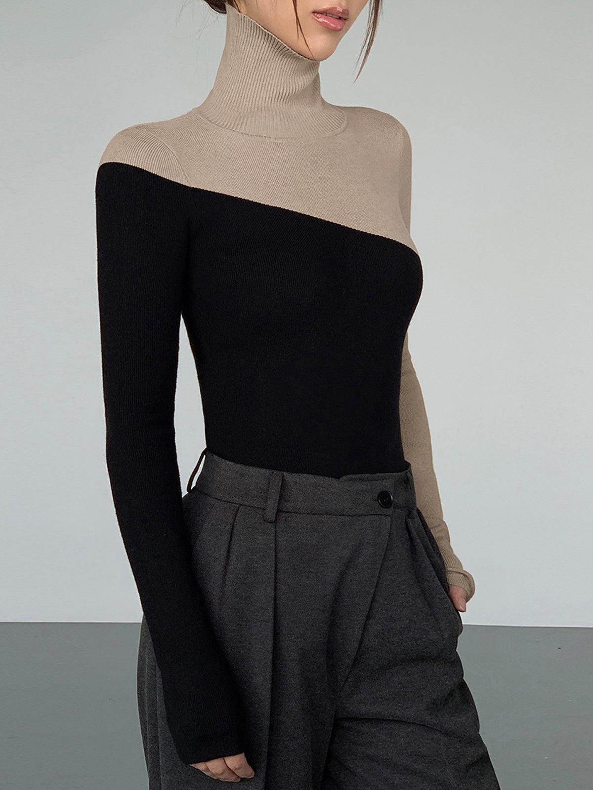 Paloma | Maglione Asimmetrico con Collo Alto