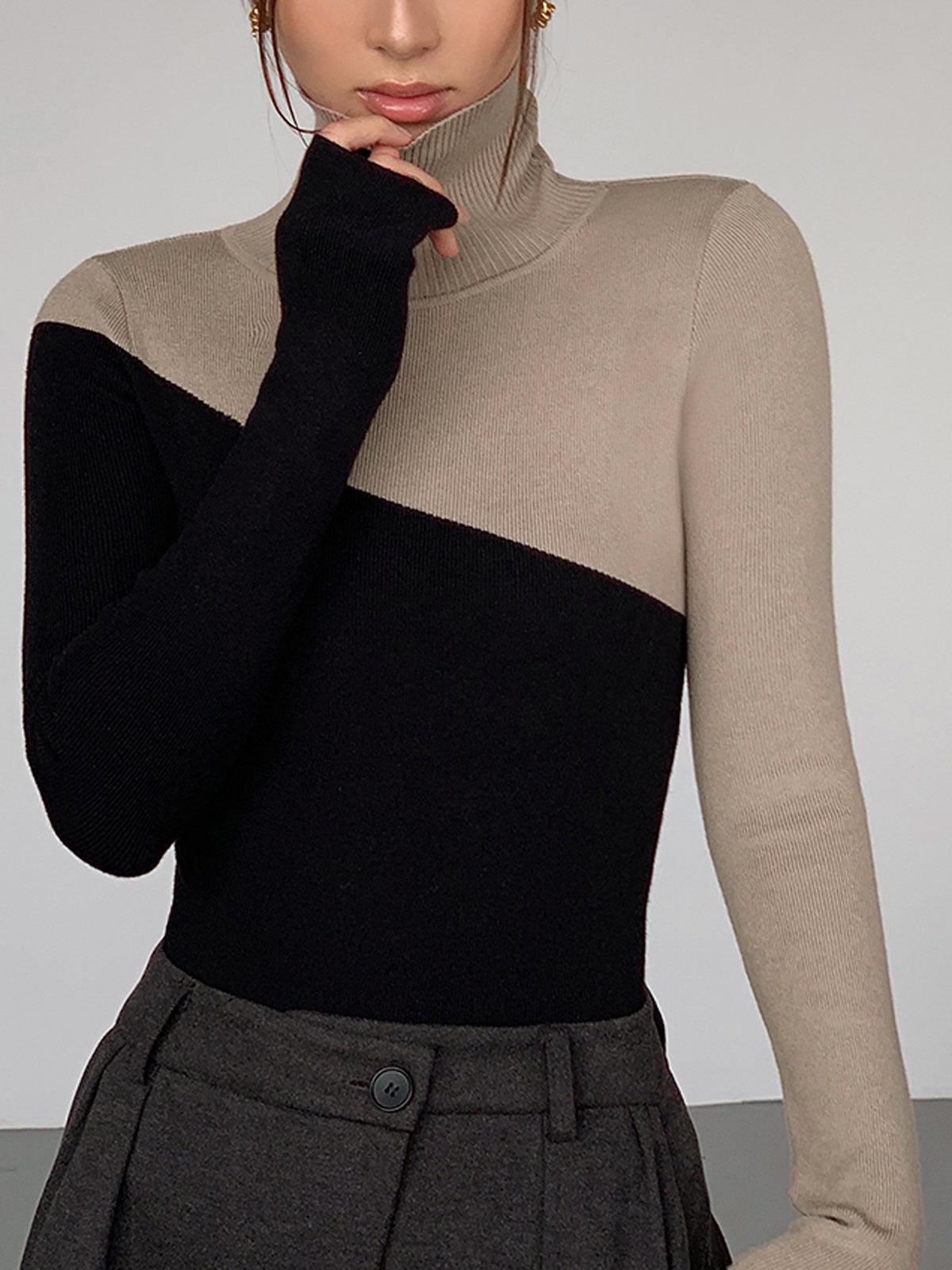 Paloma | Maglione Asimmetrico con Collo Alto