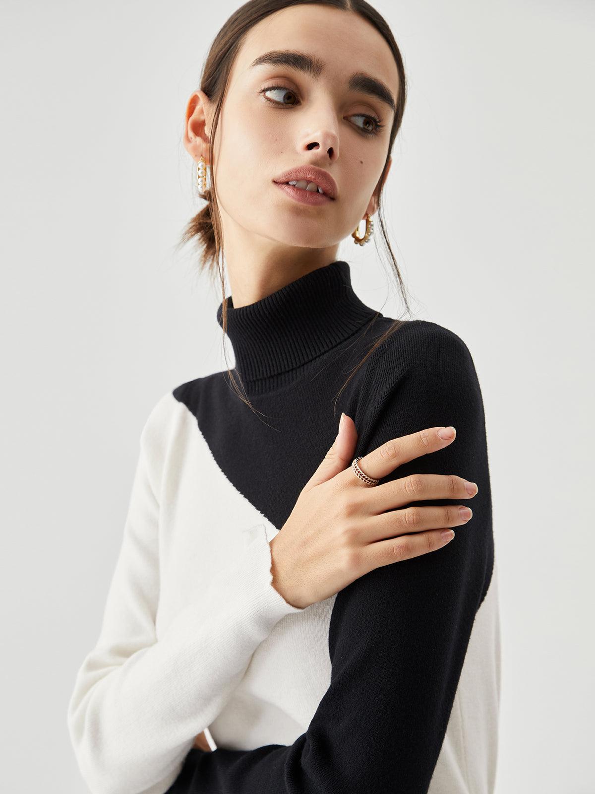 Paloma | Maglione Asimmetrico con Collo Alto