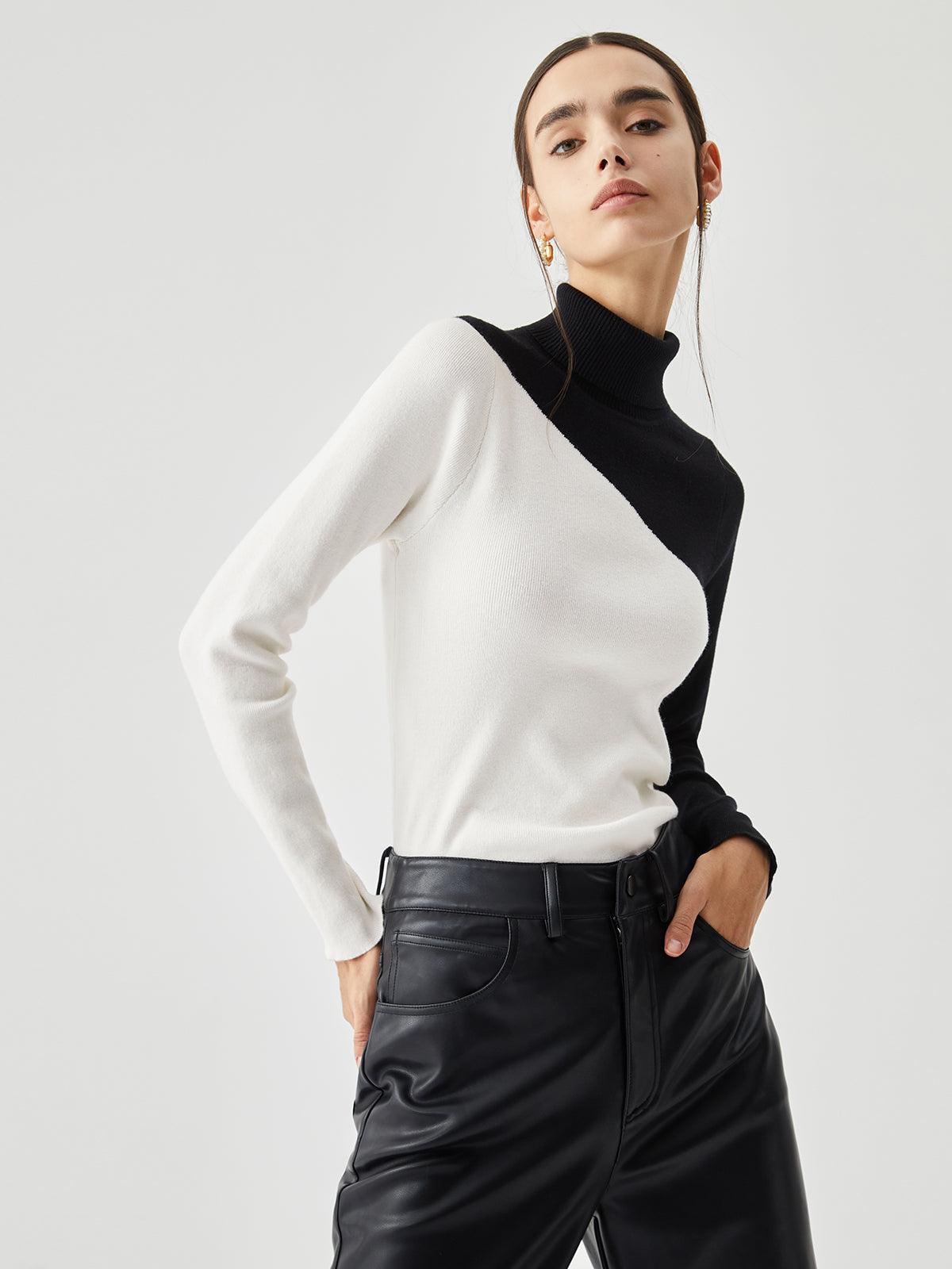 Paloma | Maglione Asimmetrico con Collo Alto