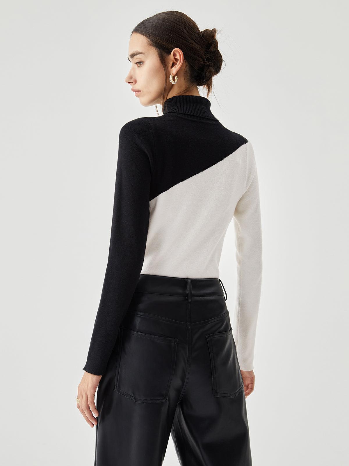 Paloma | Maglione Asimmetrico con Collo Alto