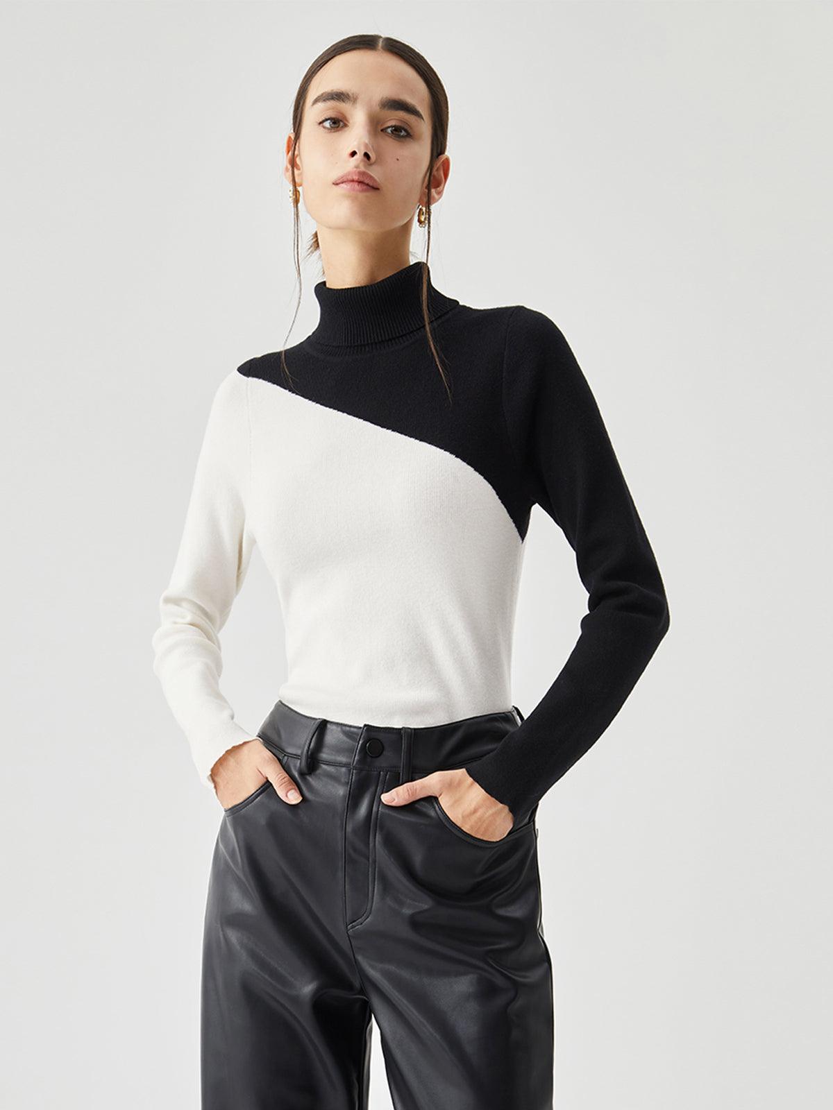 Paloma | Maglione Asimmetrico con Collo Alto