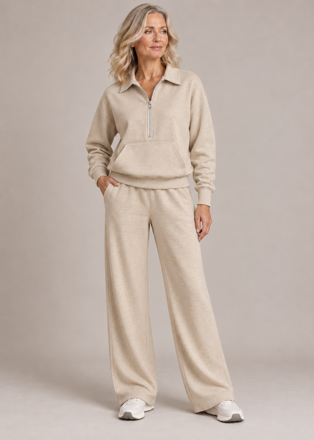 Charlotte™ | Set di Due Pezzi con Zip Frontale e Gamba Ampia