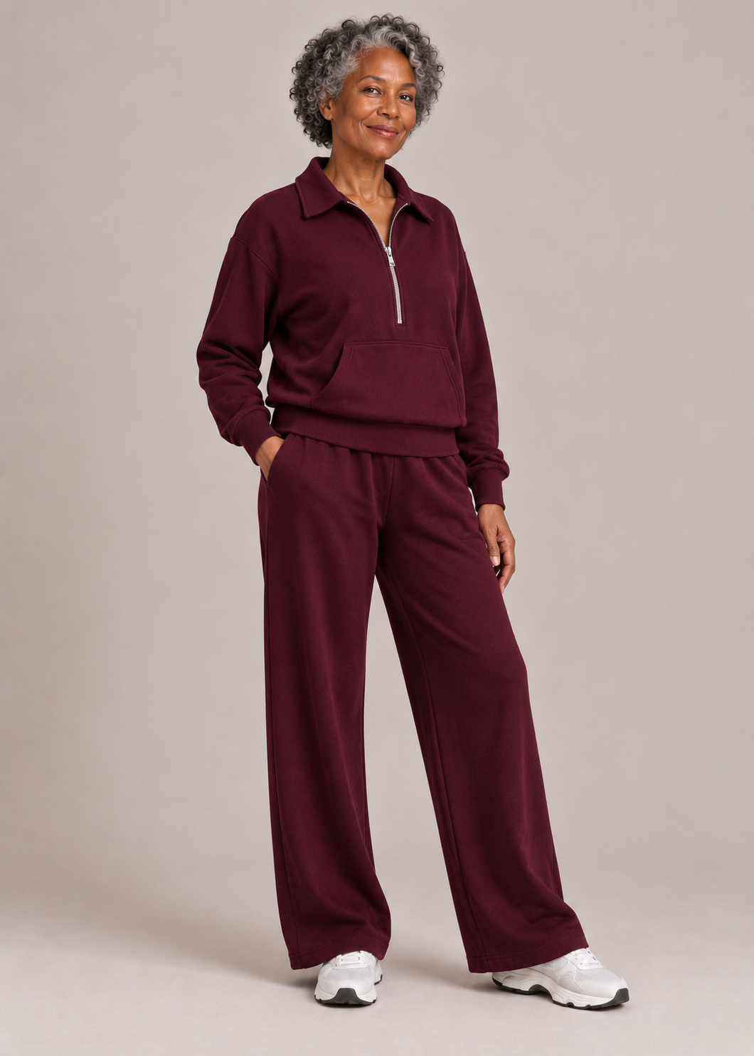 Charlotte™ | Set di Due Pezzi con Zip Frontale e Gamba Ampia