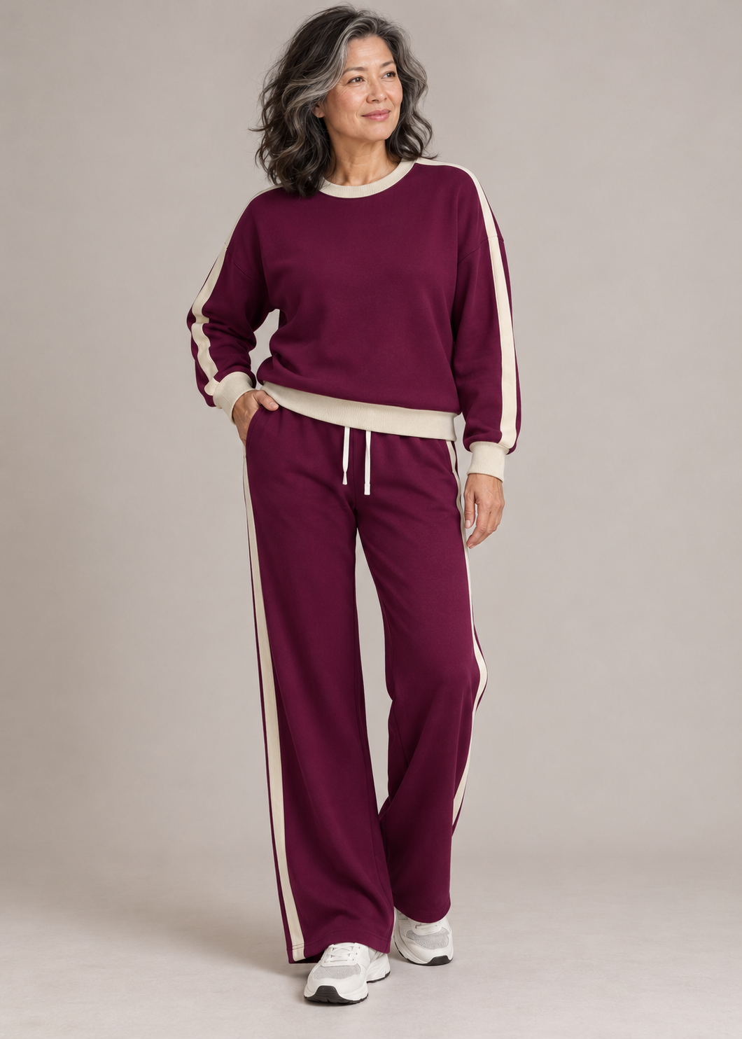 Victoria™ | Set Lounge a Due Pezzi con Dettagli a Contrasto