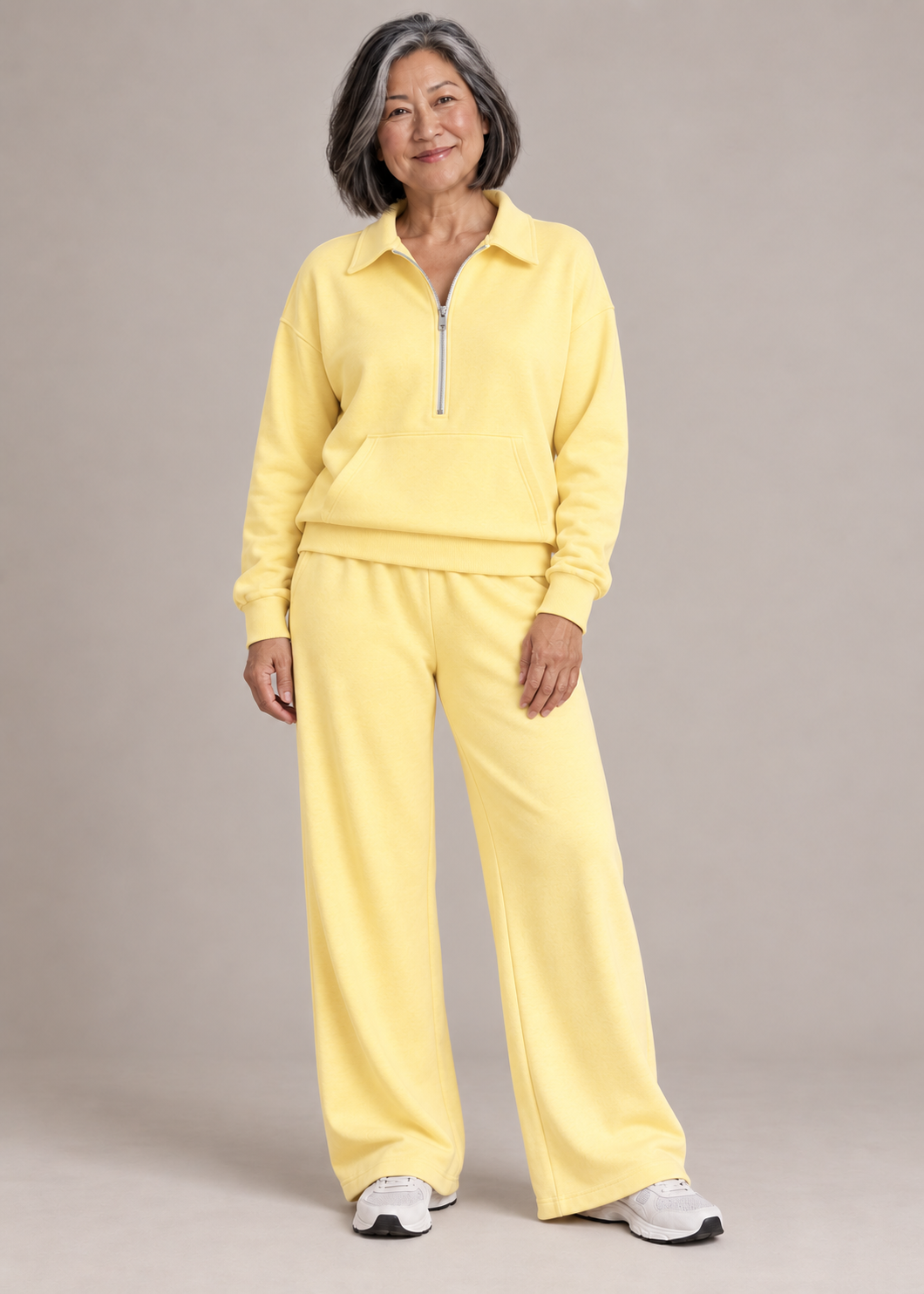 Charlotte™ | Set di Due Pezzi con Zip Frontale e Gamba Ampia
