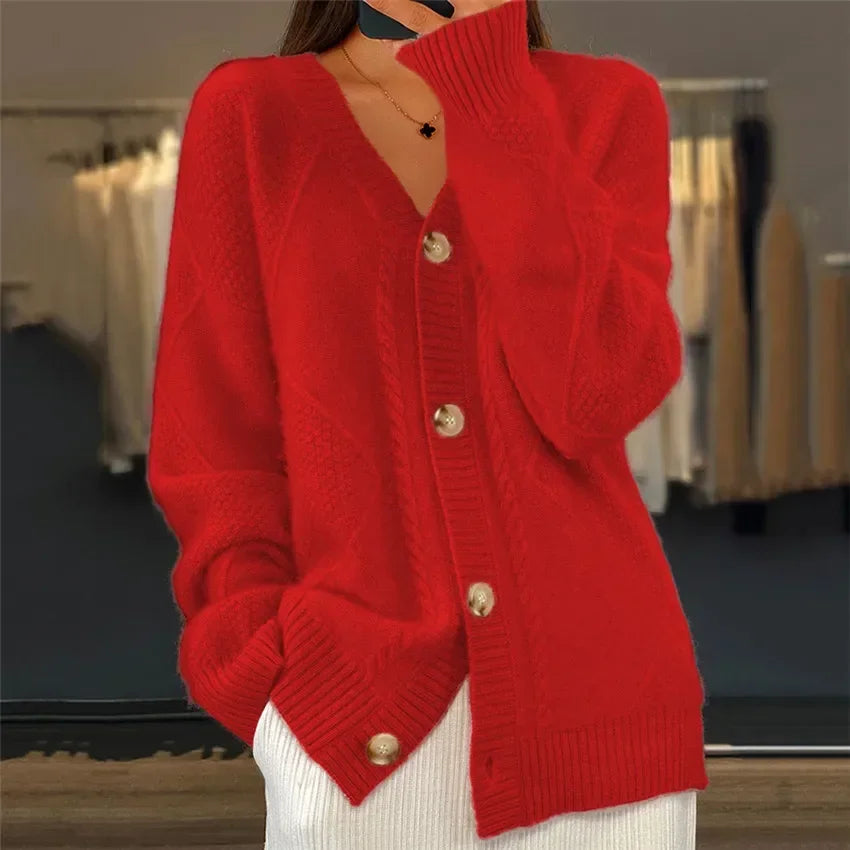 Lena | Cardigan Morbido con Bottoni