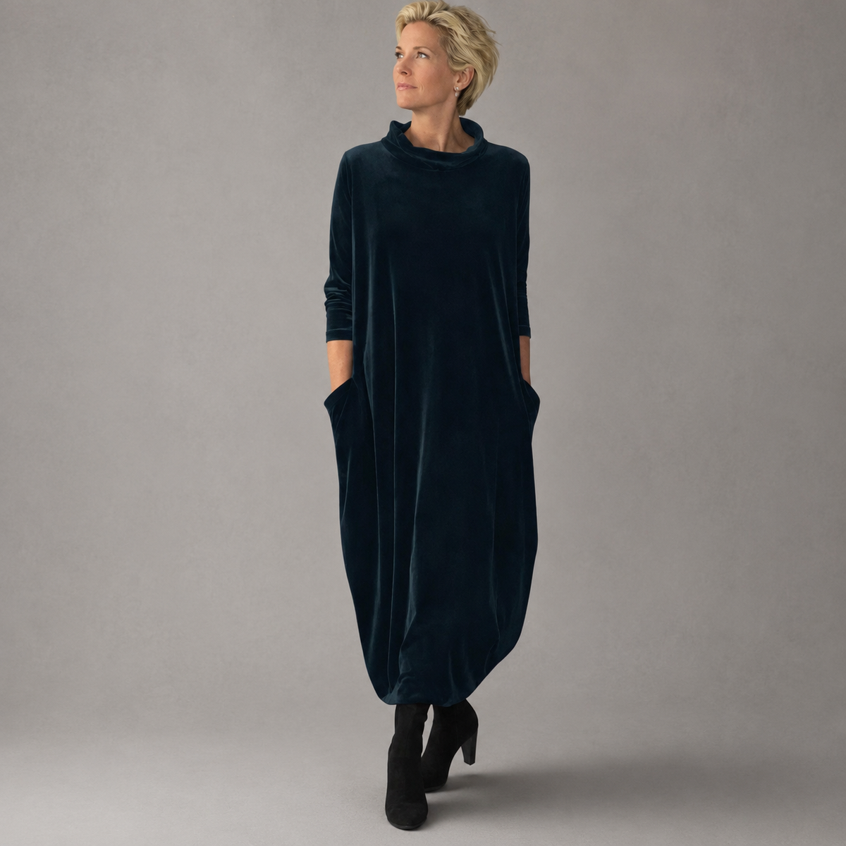 Elena | Vestito lungo in velluto