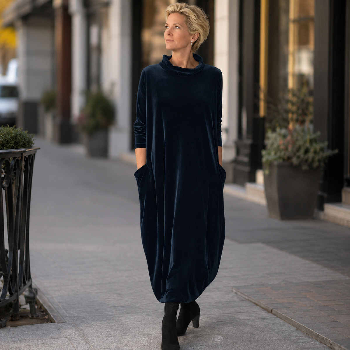 Elena | Vestito lungo in velluto