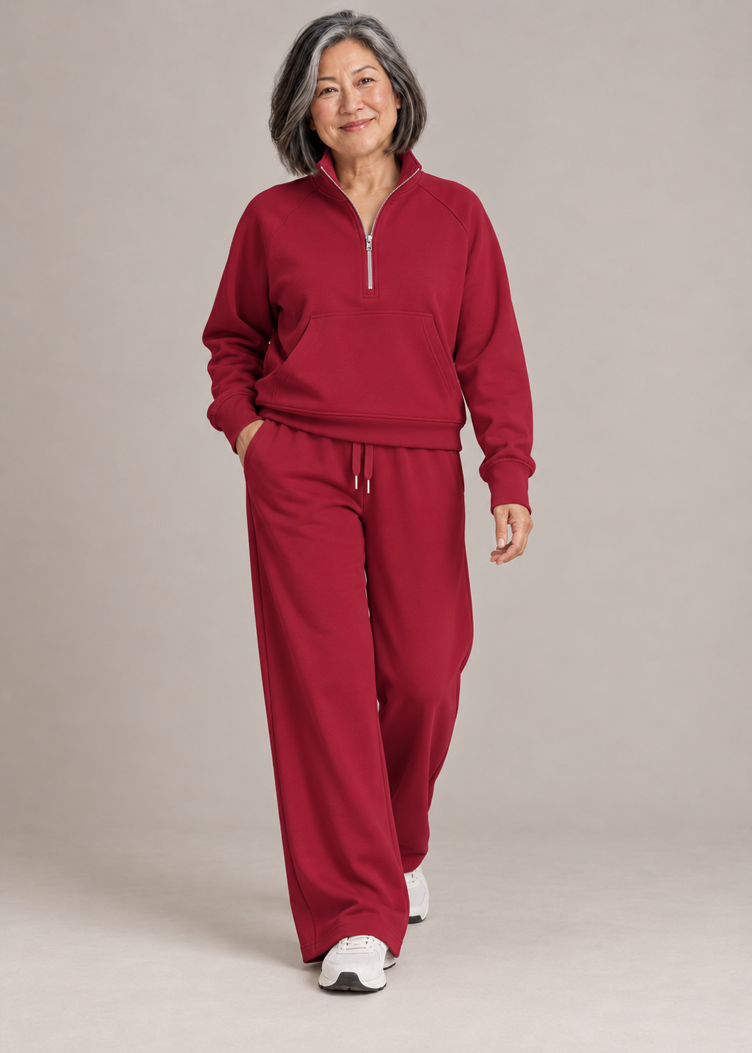 Ellie™ | Set di due pezzi con zip a metà per un look casual