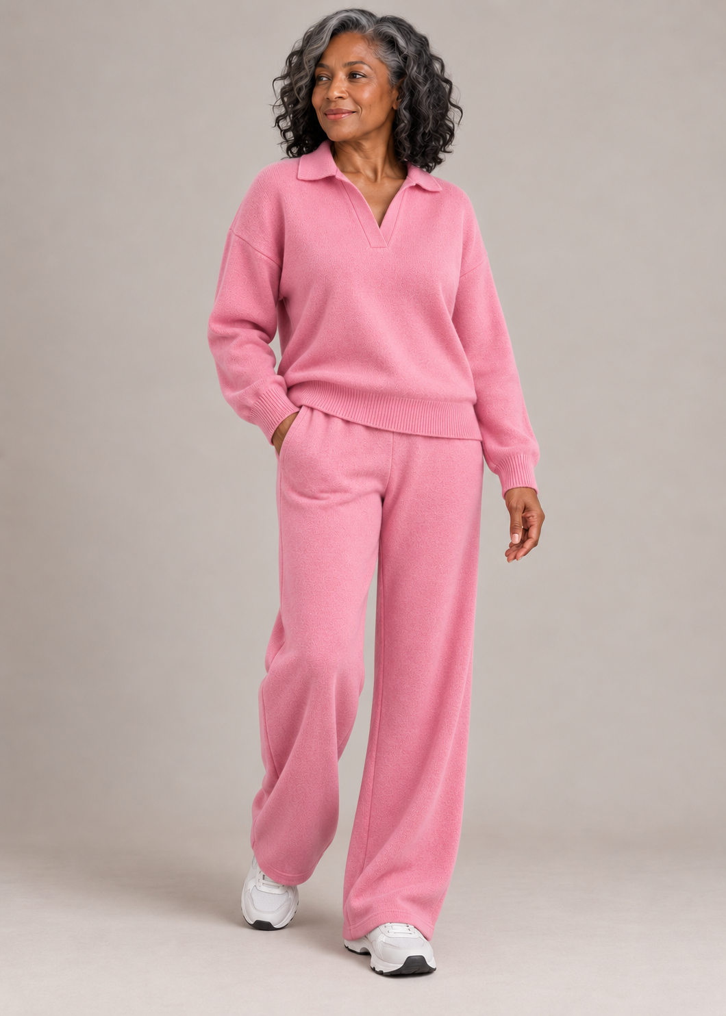 Lucienne™ | Set di Maglia a Due Pezzi con Collo Polo Morbido e Confortevole