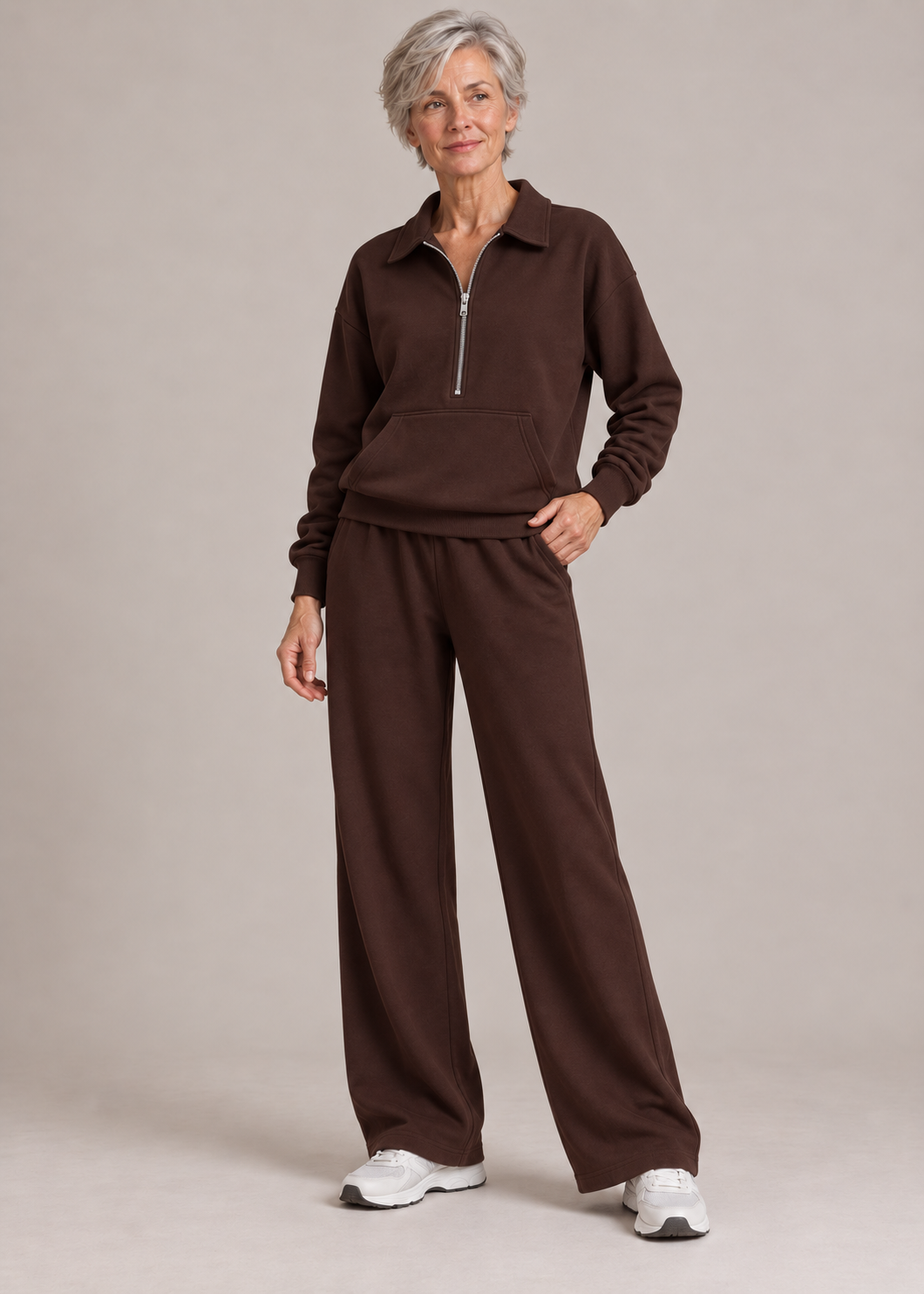 Charlotte™ | Set di Due Pezzi con Zip Frontale e Gamba Ampia