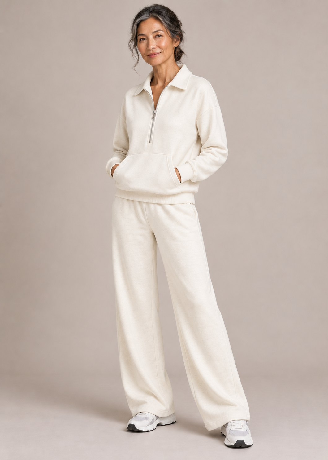 Charlotte™ | Set di Due Pezzi con Zip Frontale e Gamba Ampia