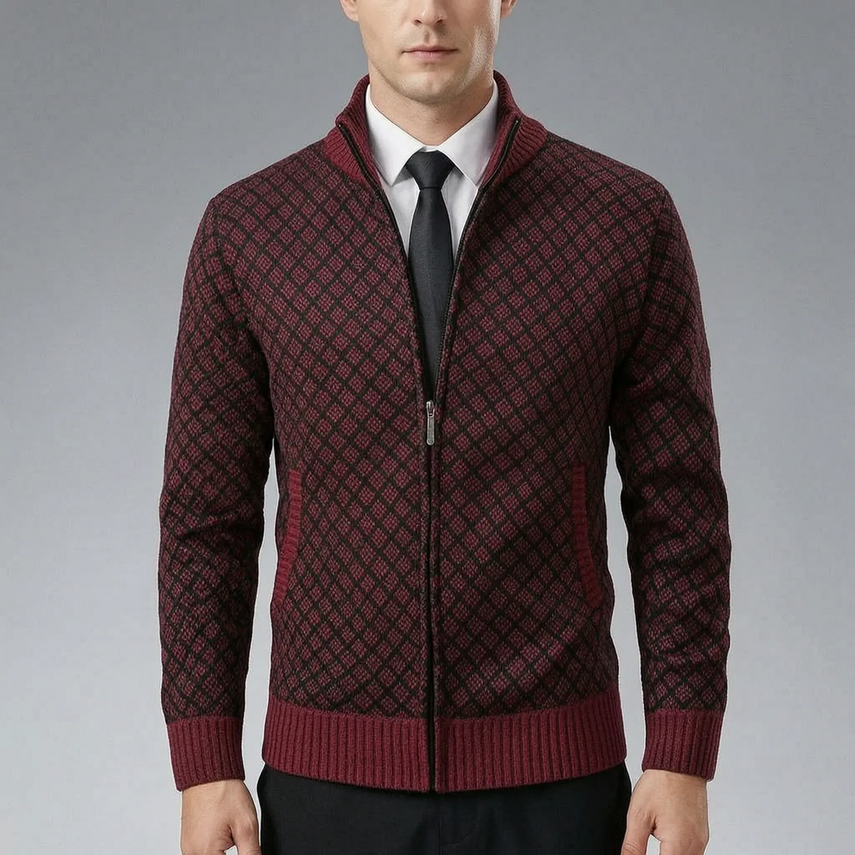 SIMÓN - GIACCA IN MAGLIA CON ZIP