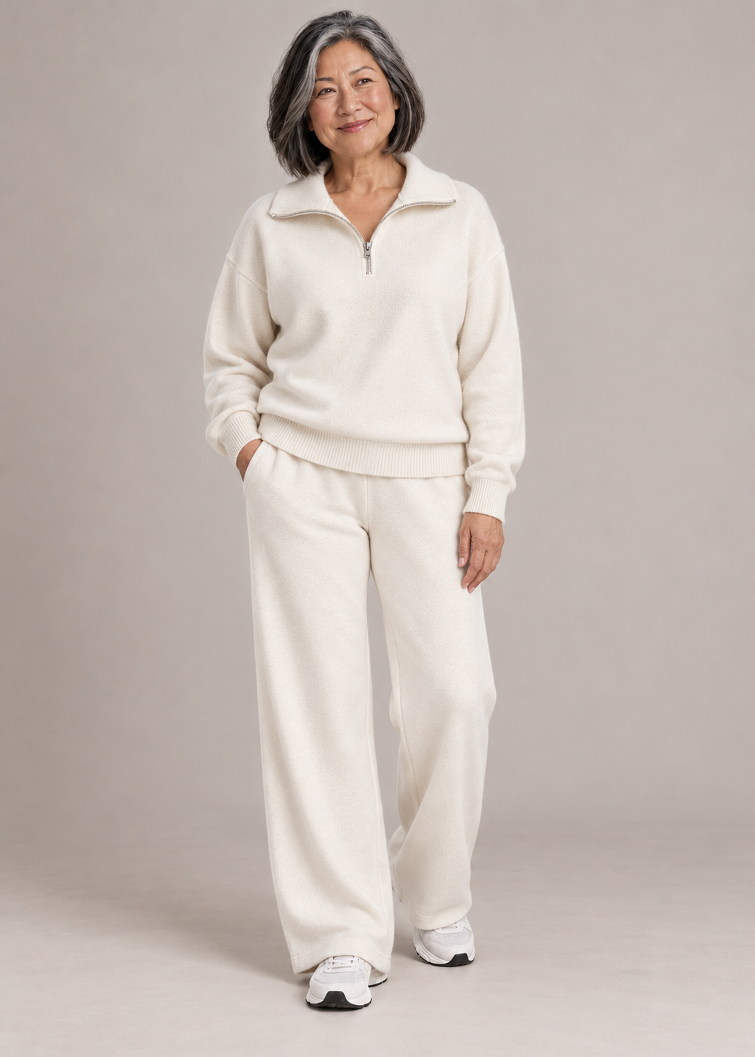 Mary Jane™ | Set di Maglia Confortevole con Mezzo Zip