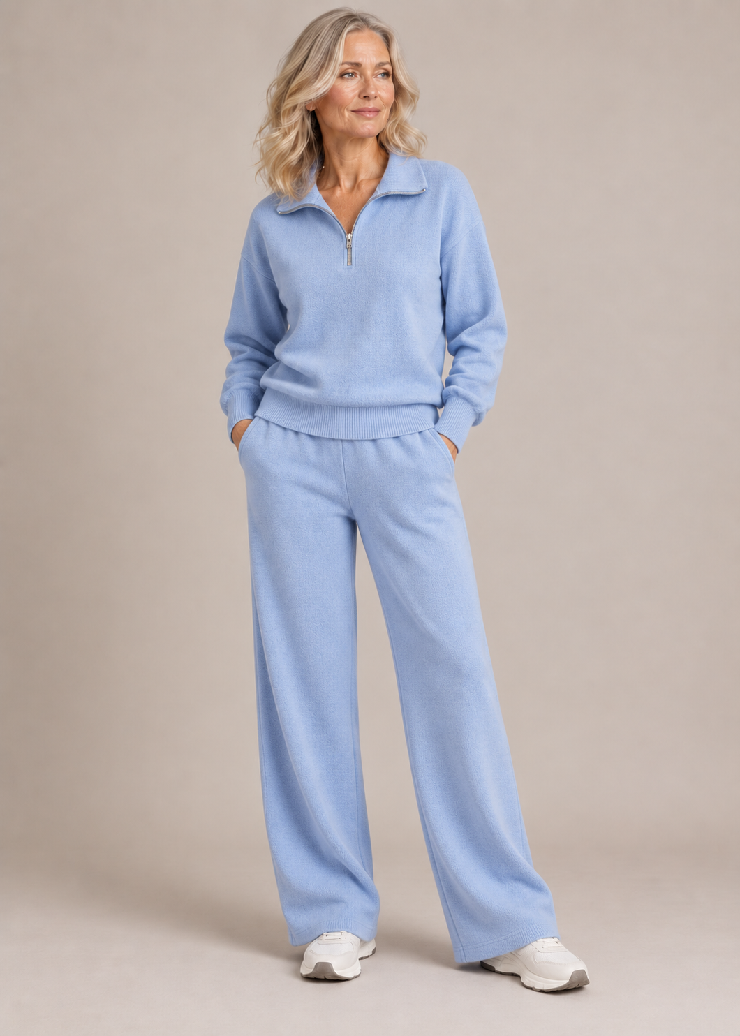 Mary Jane™ | Set di Maglia Confortevole con Mezzo Zip