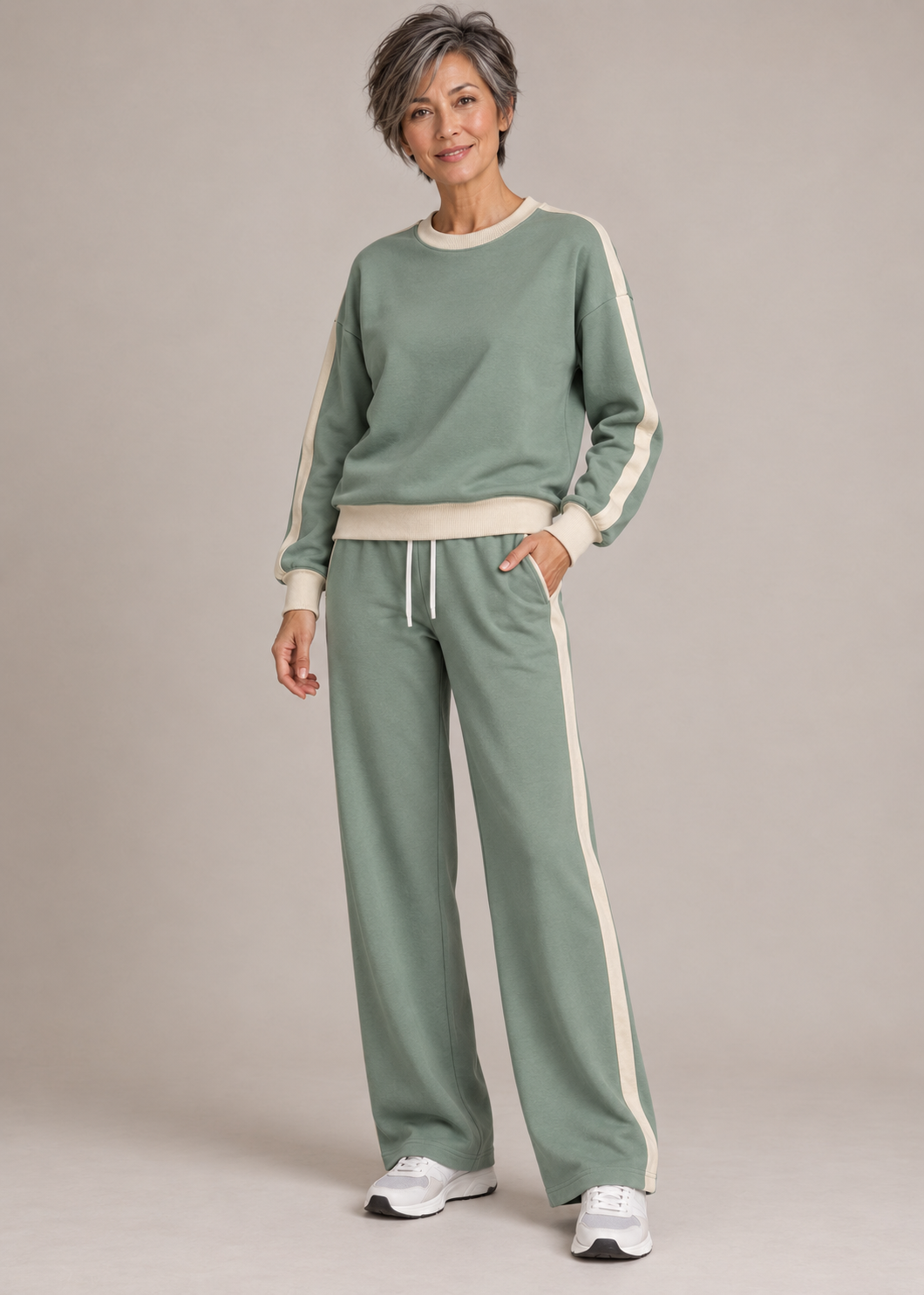 Victoria™ | Set Lounge a Due Pezzi con Dettagli a Contrasto