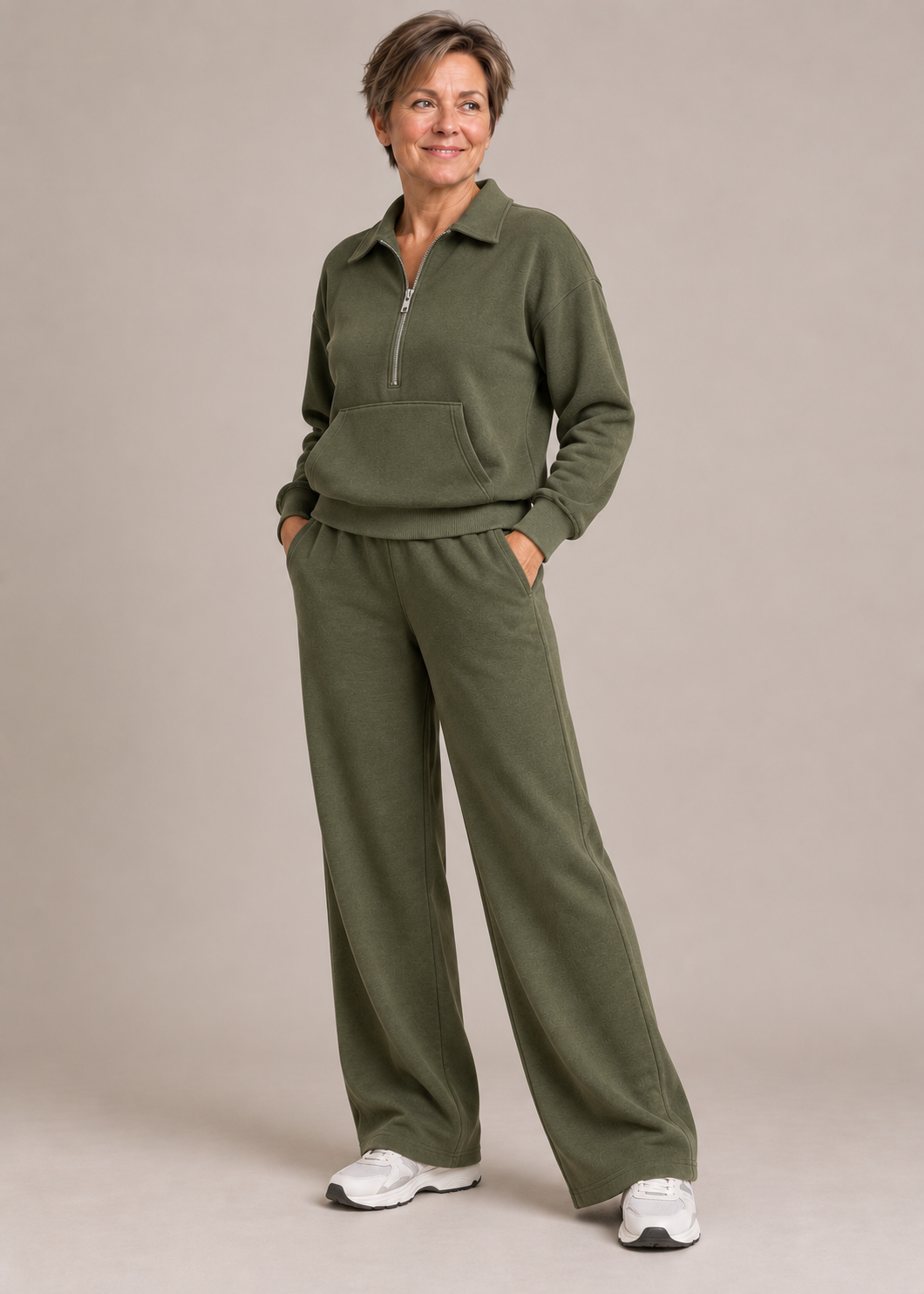 Charlotte™ | Set di Due Pezzi con Zip Frontale e Gamba Ampia