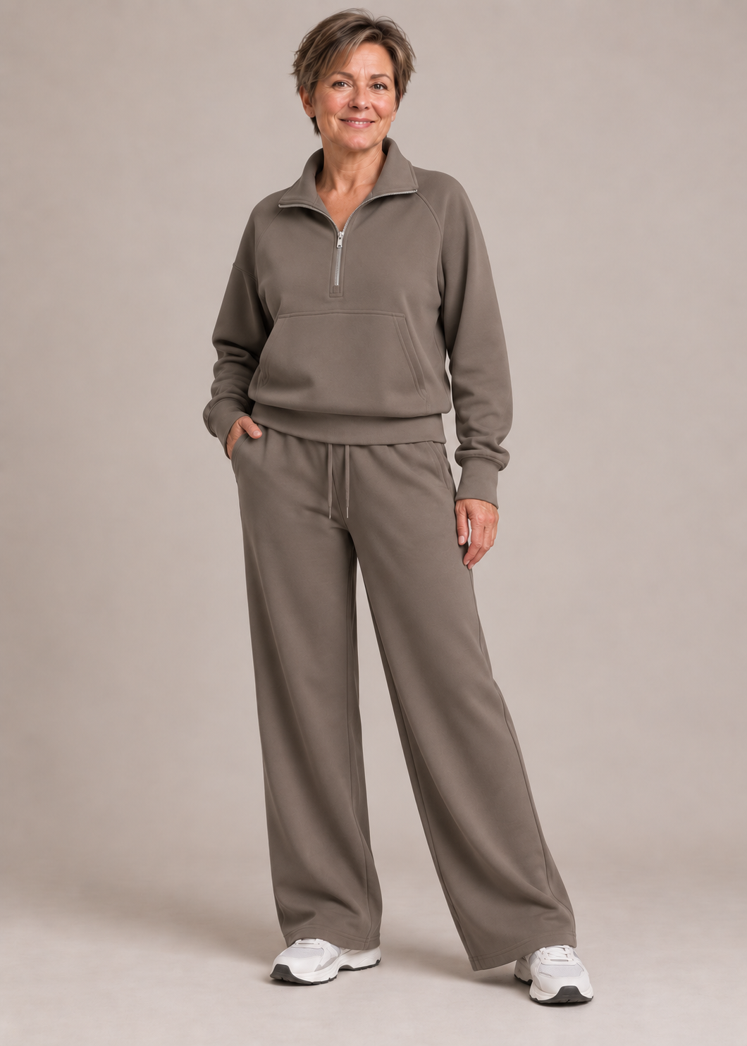 Ellie™ | Set di due pezzi con zip a metà per un look casual