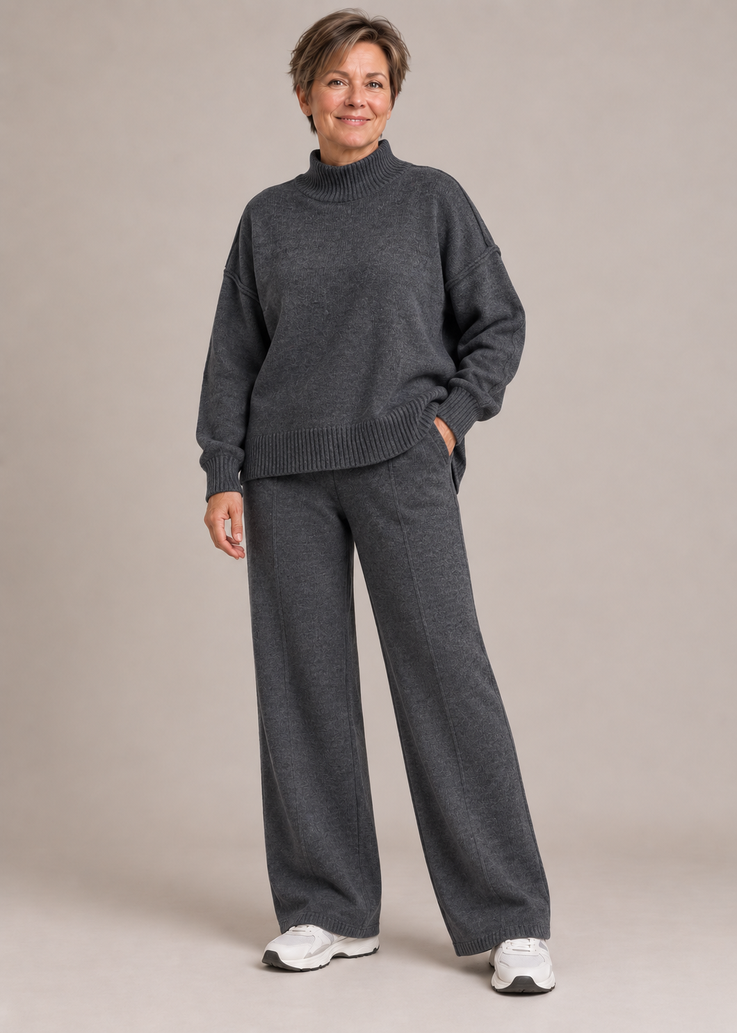 Beatrix™ | Set di Maglia a Due Pezzi con Collo Alto Morbido