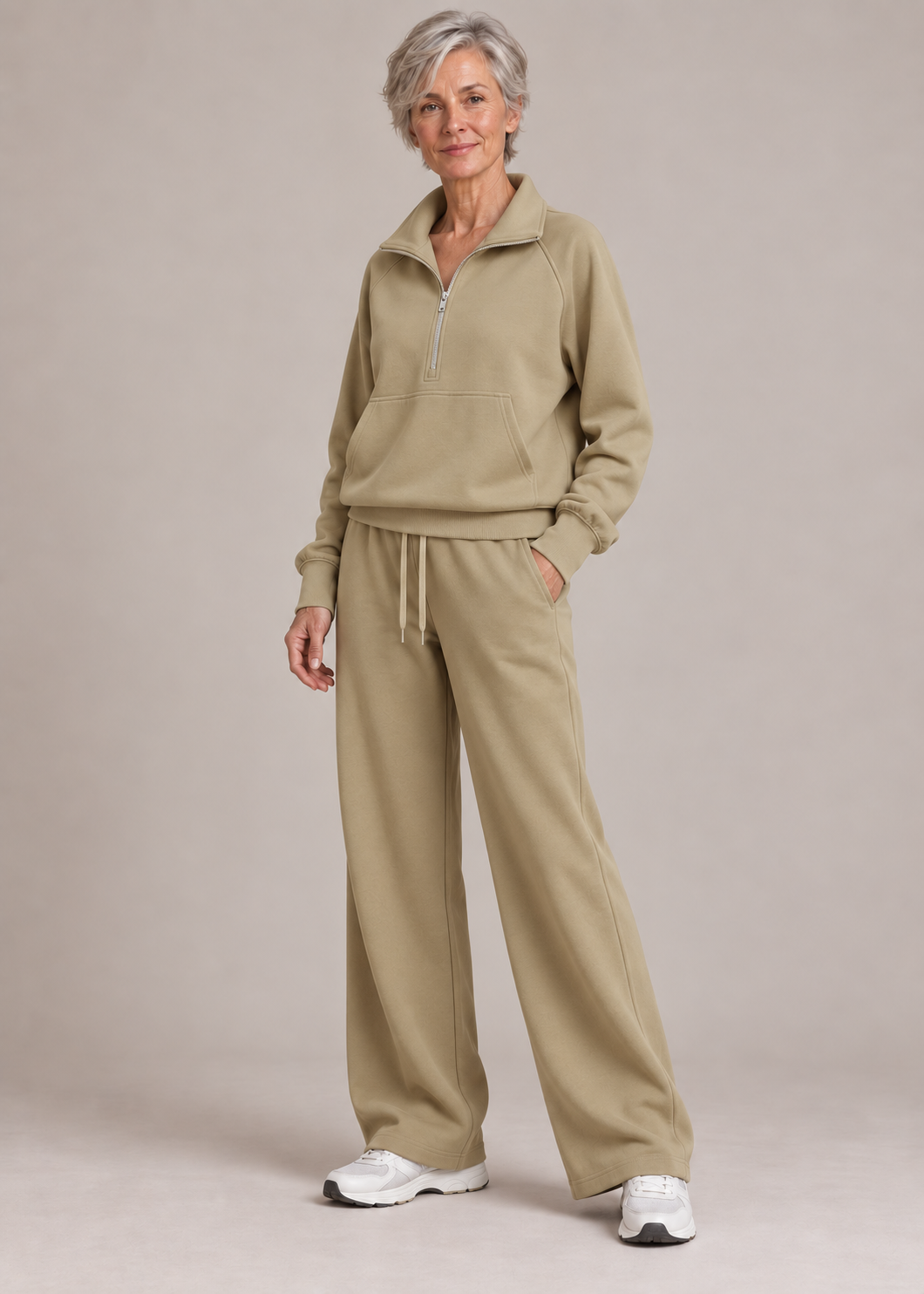 Ellie™ | Set di due pezzi con zip a metà per un look casual