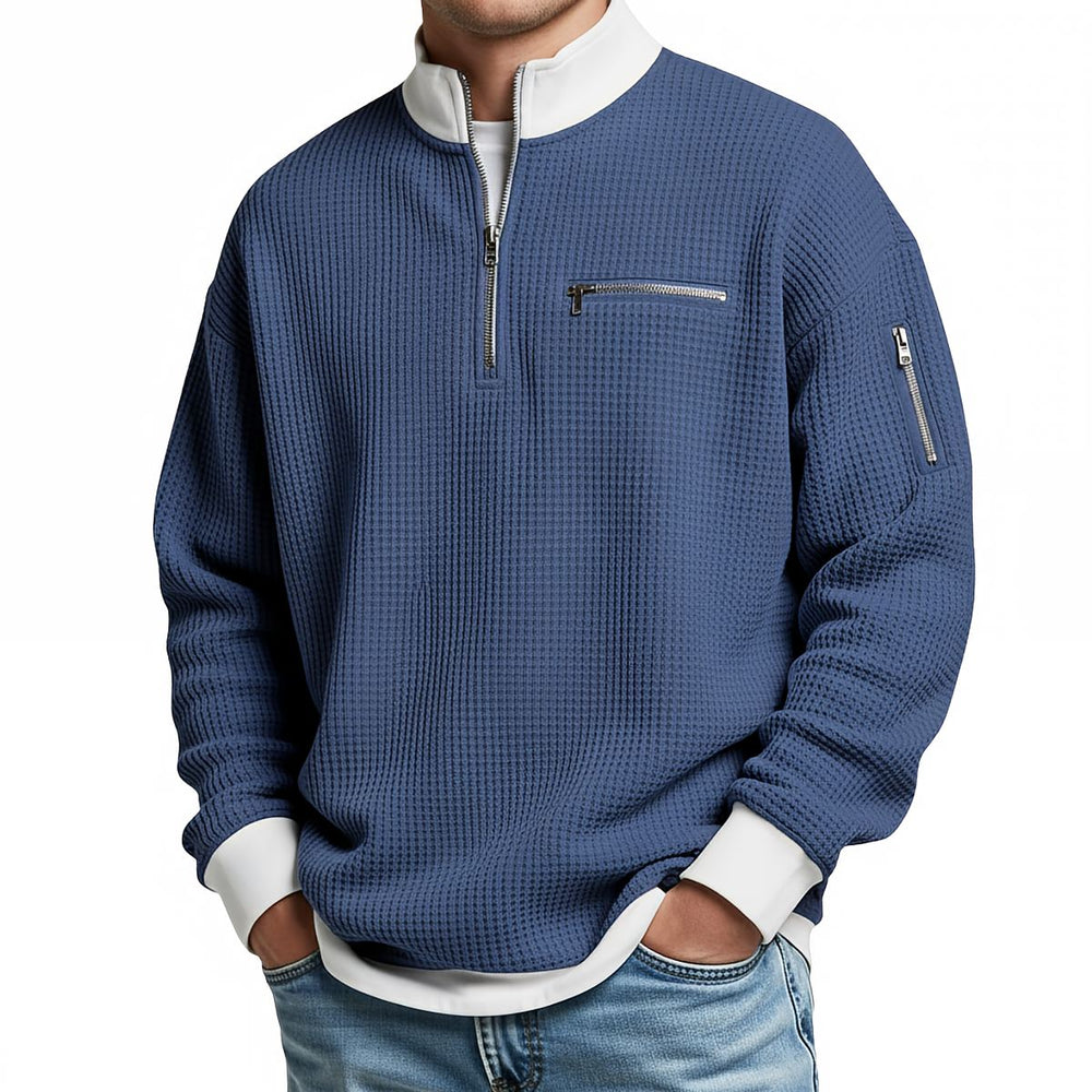 DANIEL - MAGLIONE GOFRE MEZZO ZIP