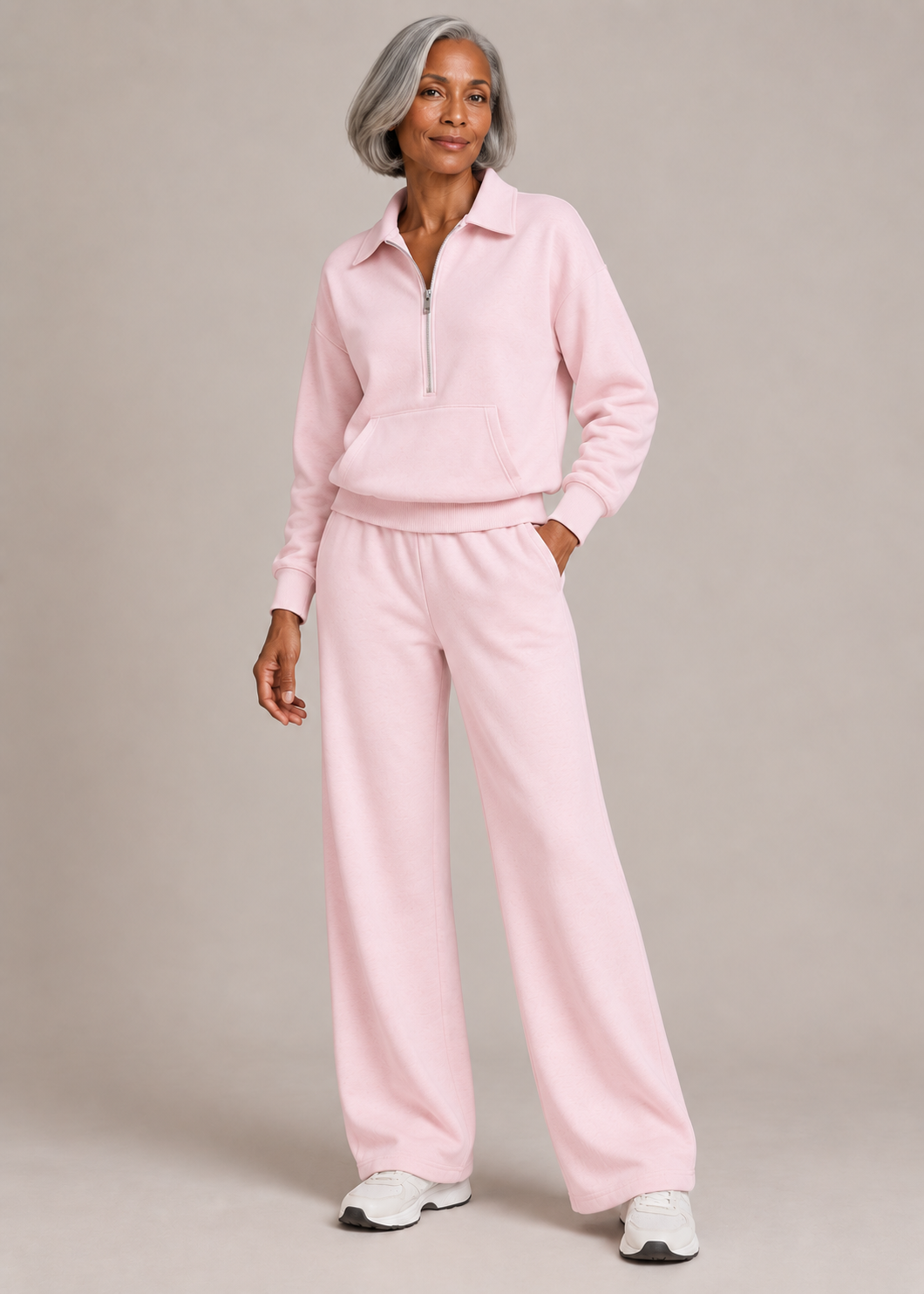 Charlotte™ | Set di Due Pezzi con Zip Frontale e Gamba Ampia