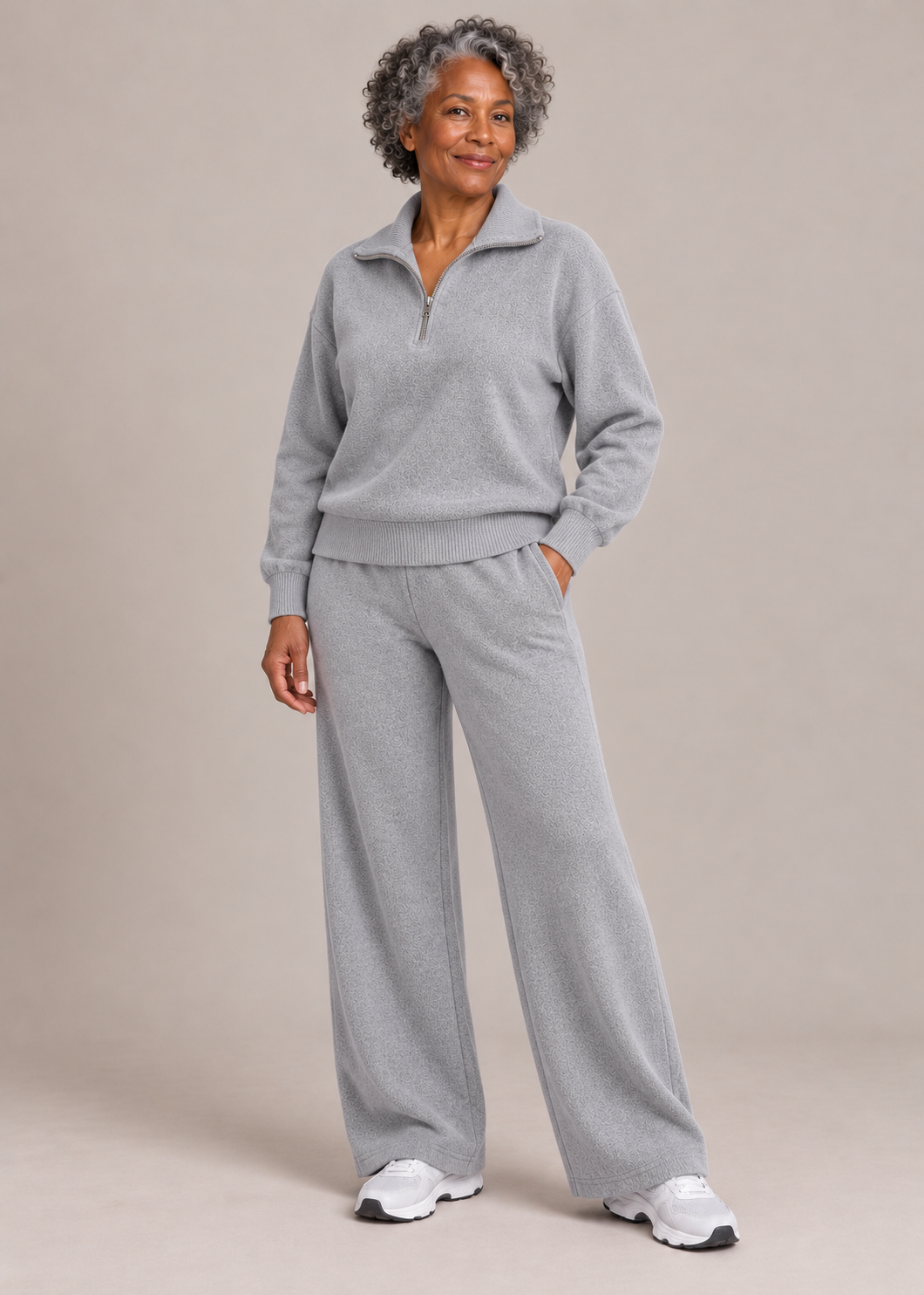 Mary Jane™ | Set di Maglia Confortevole con Mezzo Zip