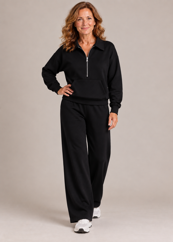 Charlotte™ | Set di Due Pezzi con Zip Frontale e Gamba Ampia