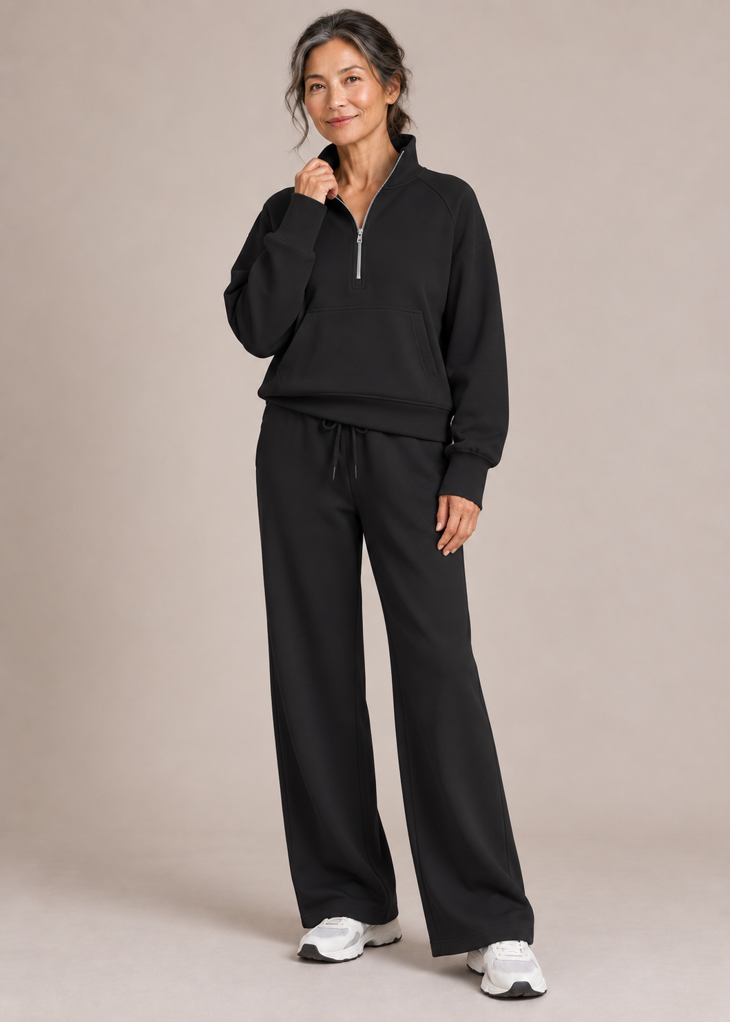 Ellie™ | Set di due pezzi con zip a metà per un look casual