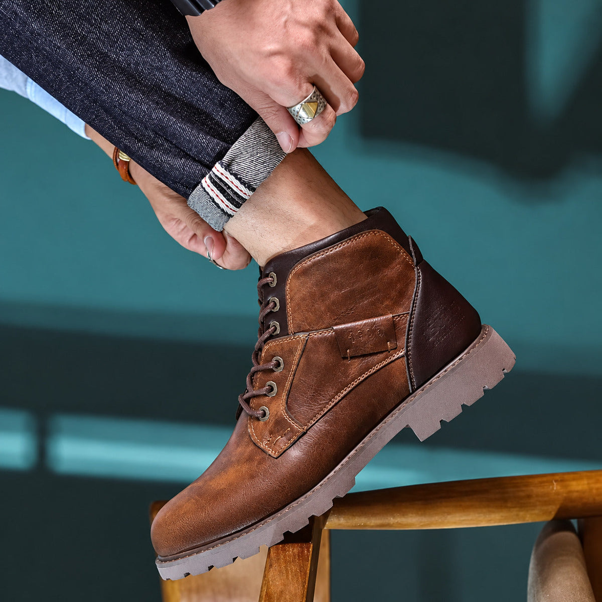 Harvey | Stivaletti stringati in stile vintage