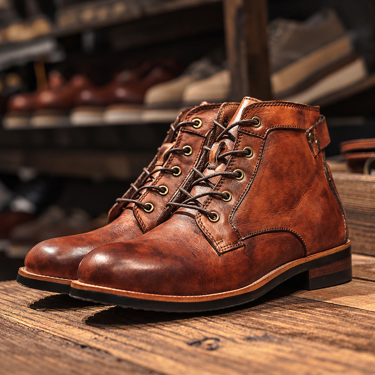 Kelvin | Stivaletti stringati in stile vintage