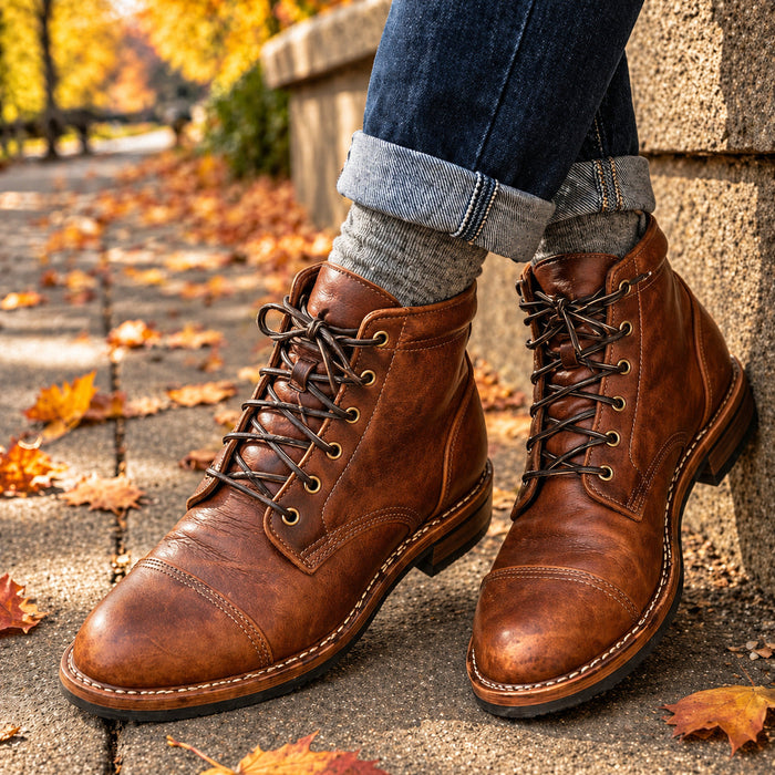 Kelvin | Stivaletti stringati in stile vintage