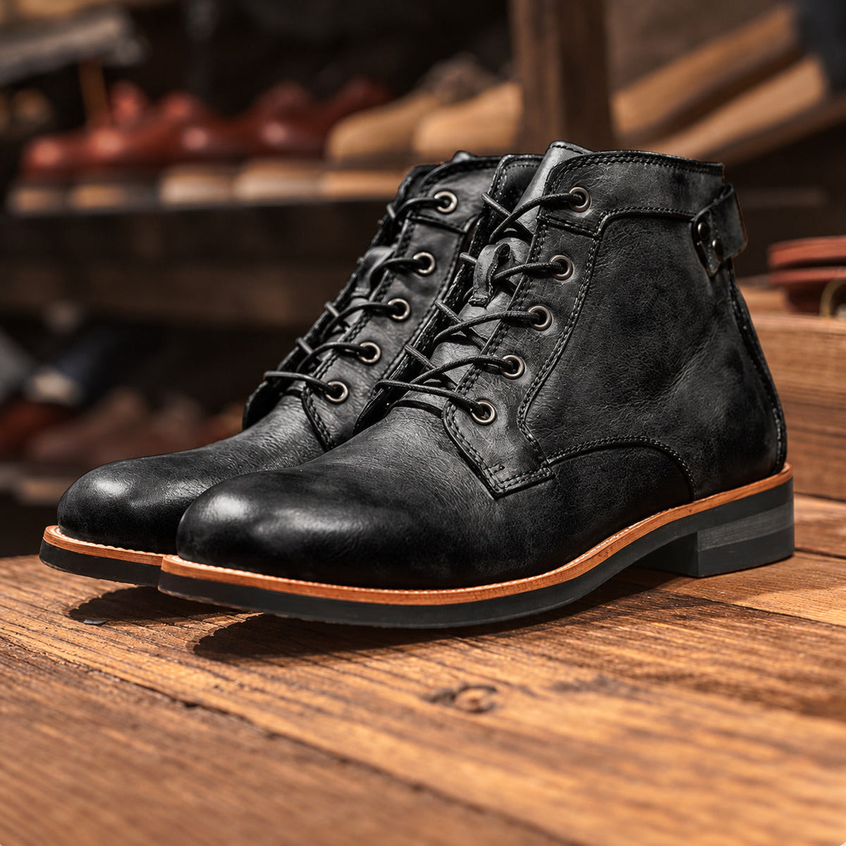 Kelvin | Stivaletti stringati in stile vintage