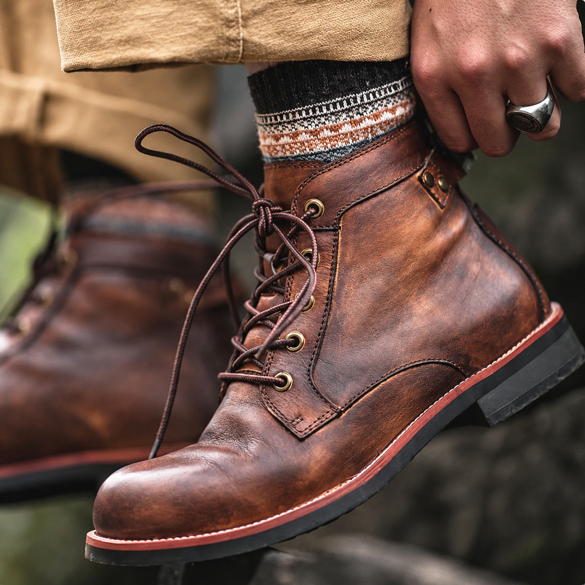 Kelvin | Stivaletti stringati in stile vintage