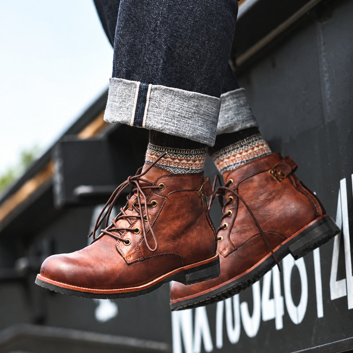 Kelvin | Stivaletti stringati in stile vintage