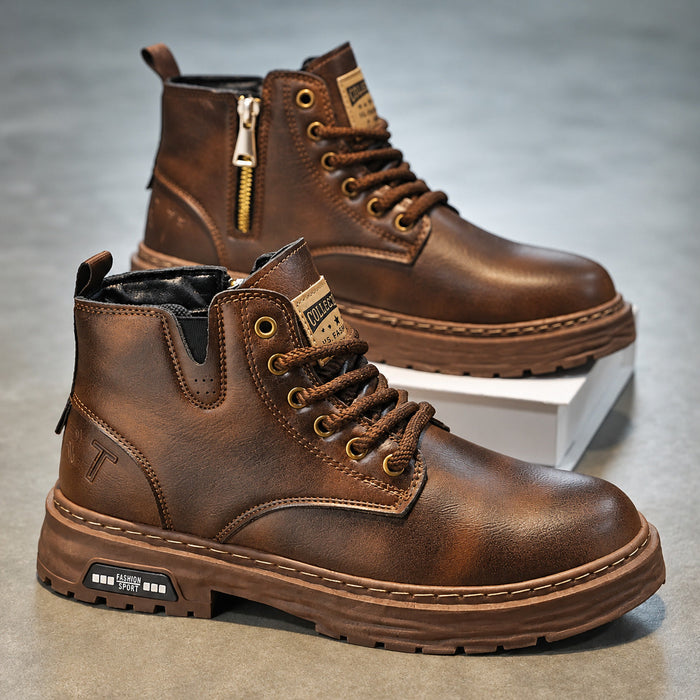 Weston | Stivaletti in pelle autentica con zip e lacci