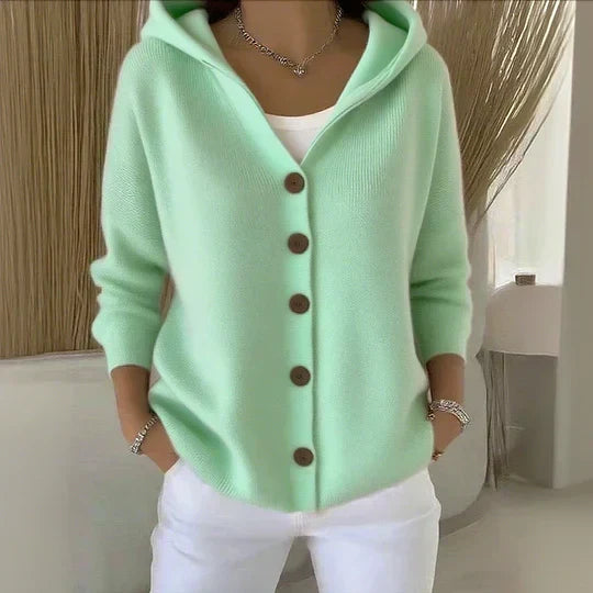 Zoé | Cardigan in Maglia con Cappuccio