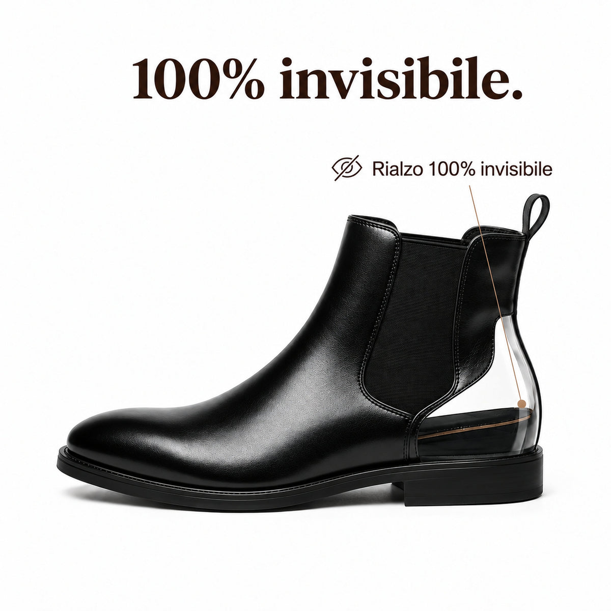 Ferdinando | Stivaletti Chelsea con rialzo interno +6 cm