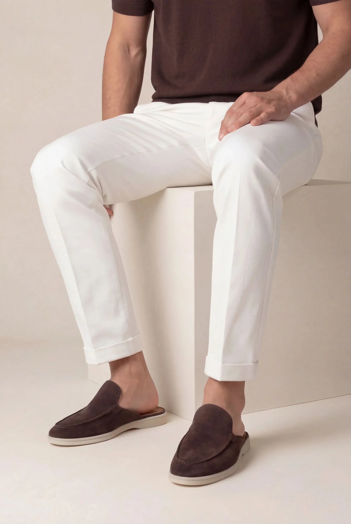 Yacht | Mocassino Aperto Camoscio — Marrone