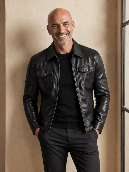 Alessio | Giacca in Pelle Sartoriale