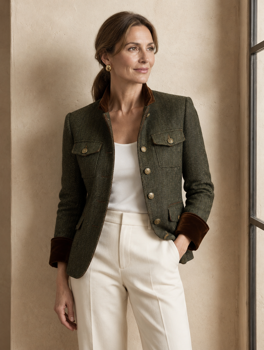 Pia | Blazer con Bordo a Contrasto