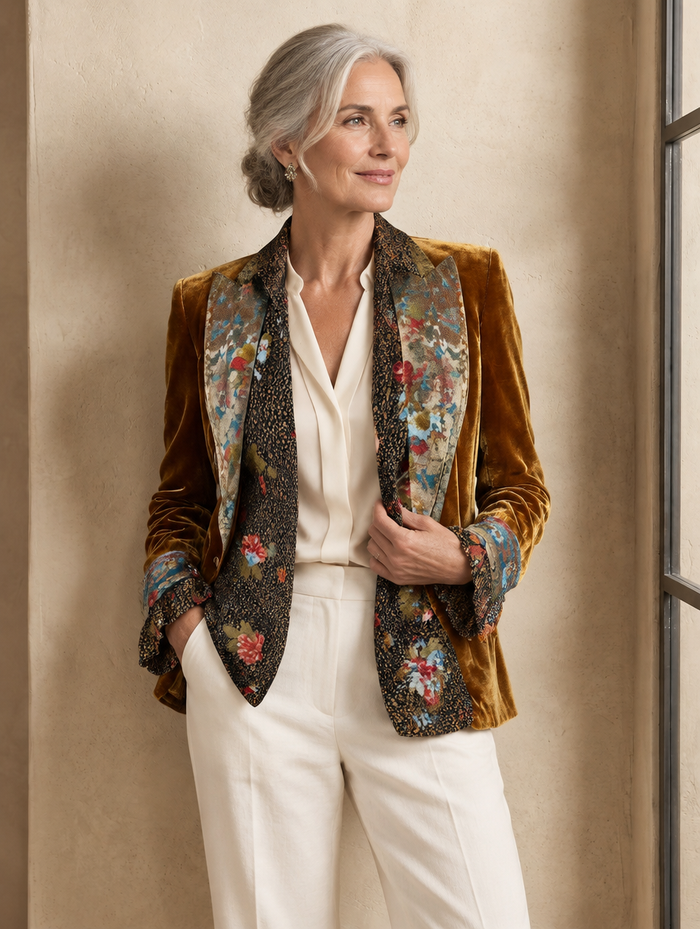 Romilda | Blazer Patchwork Floreale