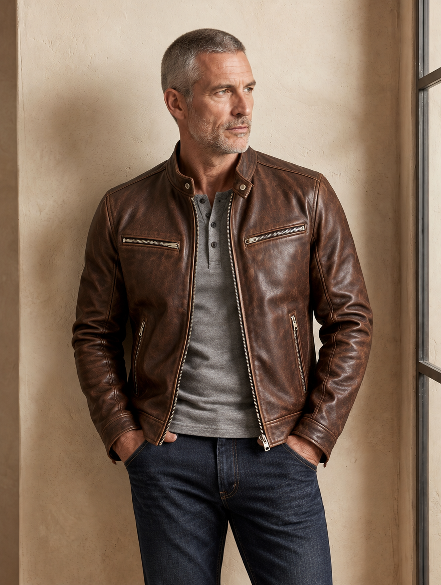 Guido | Giacca Pelle Vintage