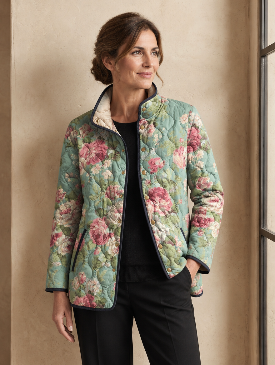 Rosanna | Giacca Trapuntata Rose Antiche