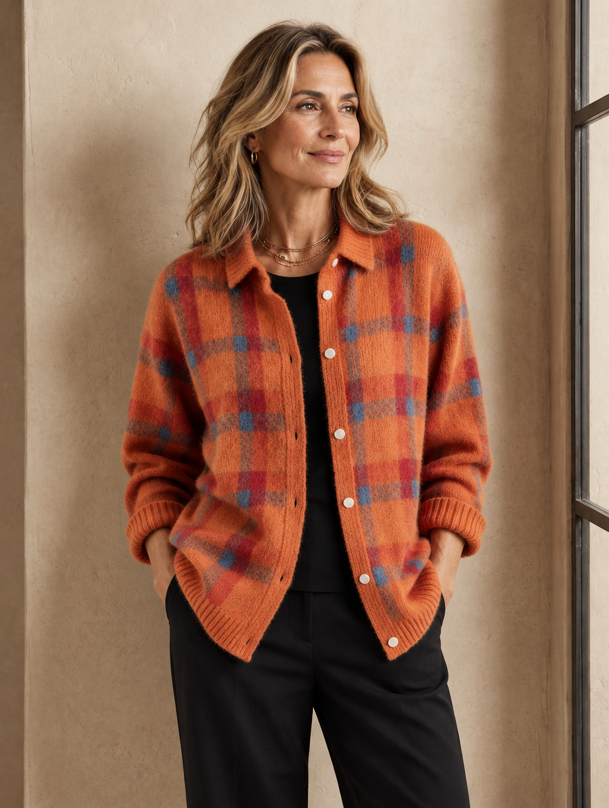 Fiammetta | Cardigan in Maglia a Quadri