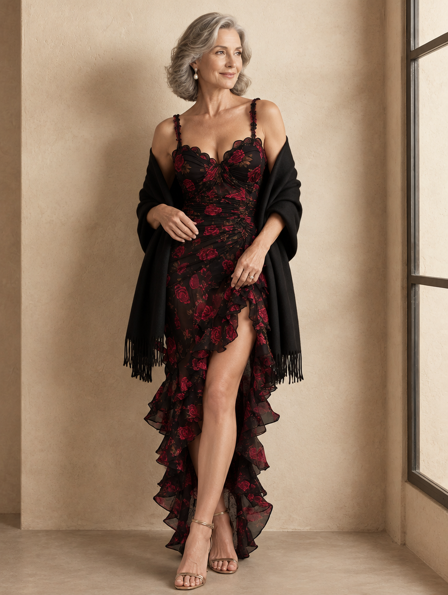 Vittoria | Abito Fiori Ruches
